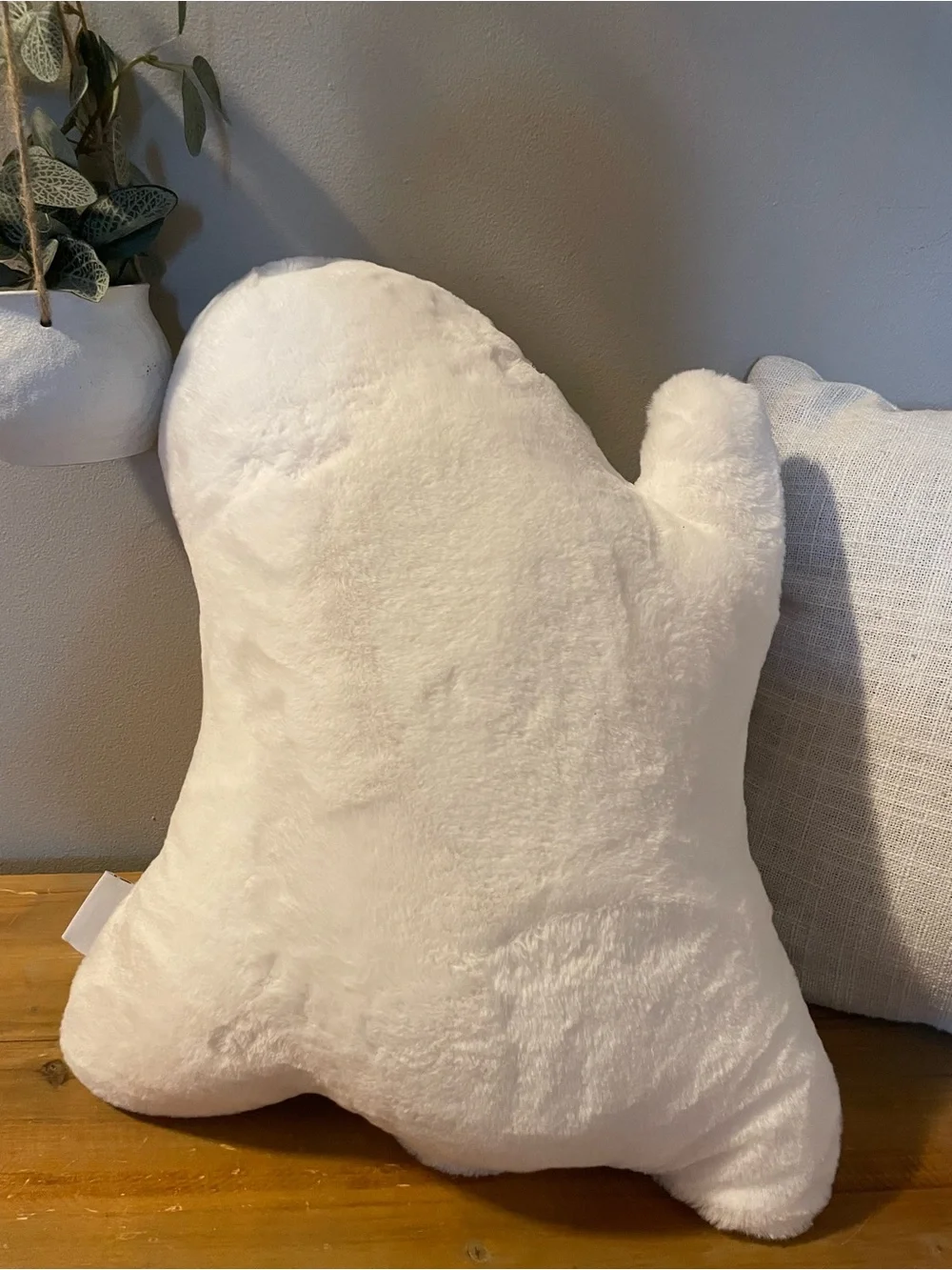 Martha Stewart White Ghost Pillow with Pumpkin spice latte- fall home decor